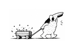 … einen Handwagen.